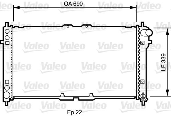 VALEO 731472 Radiator, engine cooling