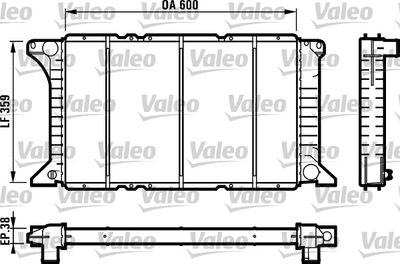 Radiator, engine cooling VALEO 731492