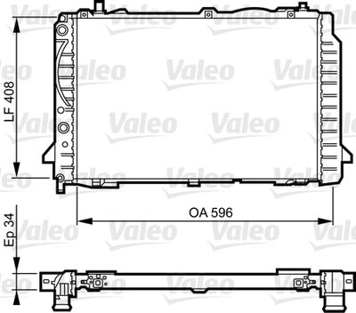 Radiator, engine cooling VALEO 731503
