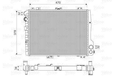 Radiator, engine cooling VALEO 731505