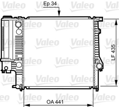 Radiator, engine cooling VALEO 731512
