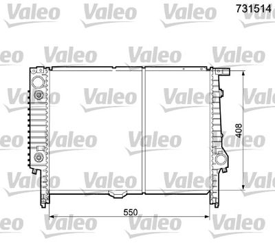 Radiator, engine cooling VALEO 731514
