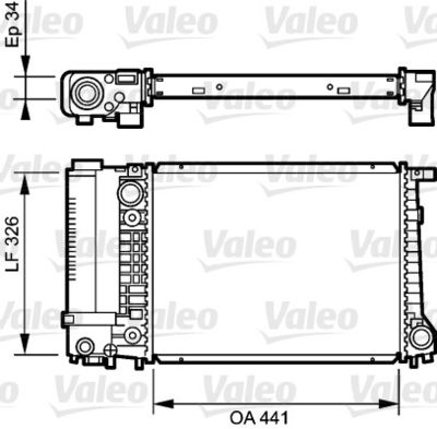 Radiator, engine cooling VALEO 731520