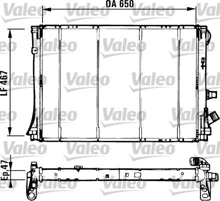 VALEO 731529 Radiator, engine cooling