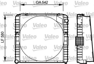 Radiator, engine cooling VALEO 731534