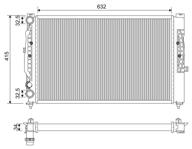 VALEO 731537 Radiator, engine cooling