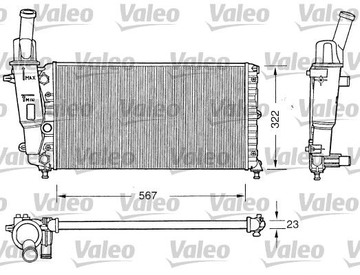 VALEO 731558 Radiator, engine cooling