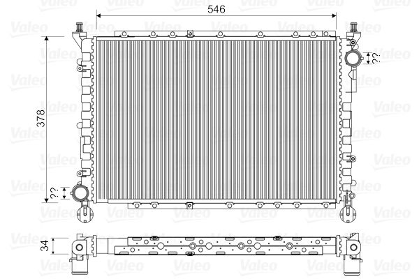 VALEO 731559 Radiator, engine cooling