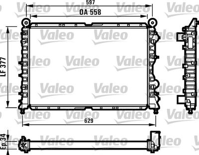 Radiator, engine cooling VALEO 731561