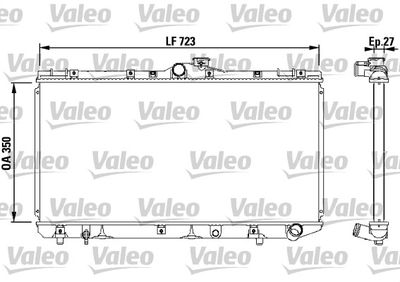 Radiator, engine cooling VALEO 731568