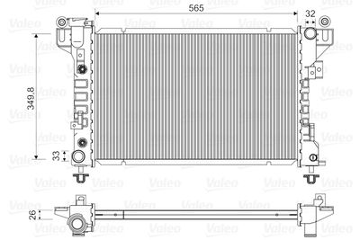 Radiator, engine cooling VALEO 731578