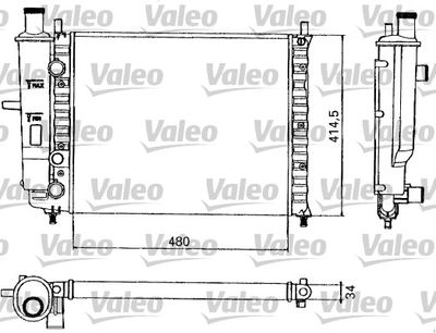 Radiator, engine cooling VALEO 731582