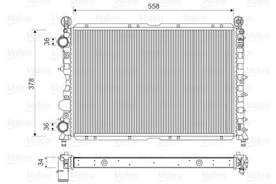 Radiator, engine cooling VALEO 731591