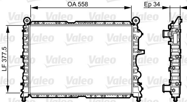 VALEO 731592 Radiator, engine cooling