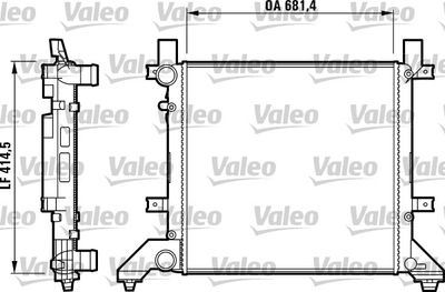Radiator, engine cooling VALEO 731605