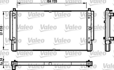 Radiator, engine cooling VALEO 731616