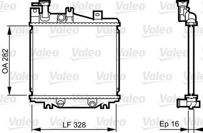 Radiator, engine cooling VALEO 731625
