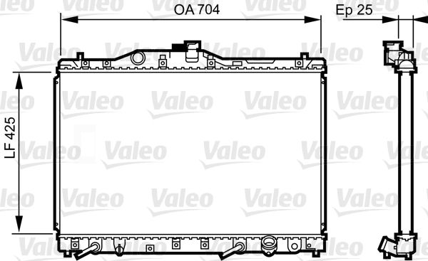 VALEO 731629 Radiator, engine cooling