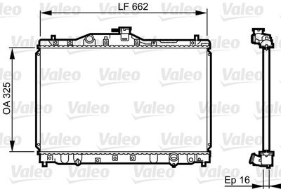 Radiator, engine cooling VALEO 731630