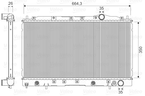 VALEO 731638 Radiator, engine cooling