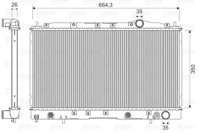 Radiator, engine cooling VALEO 731638