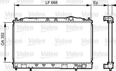 Radiator, engine cooling VALEO 731639