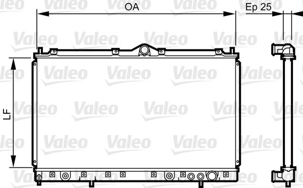 VALEO 731640 Radiator, engine cooling