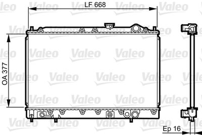 Radiator, engine cooling VALEO 731642