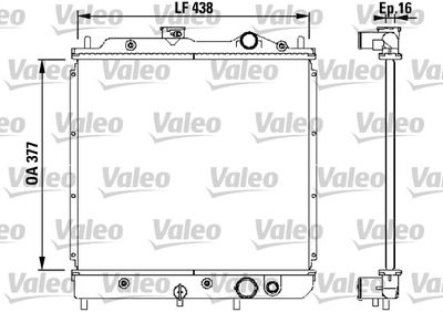 Radiator, engine cooling VALEO 731646