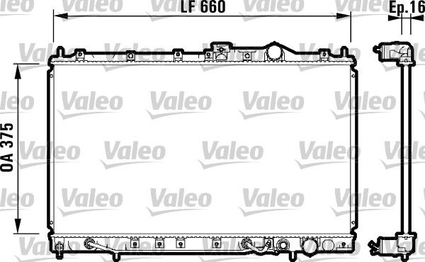 VALEO 731648 Radiator, engine cooling