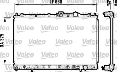 Radiator, engine cooling VALEO 731648