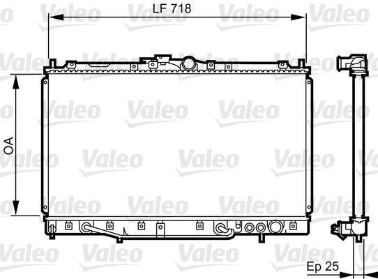 VALEO 731650 Radiator, engine cooling