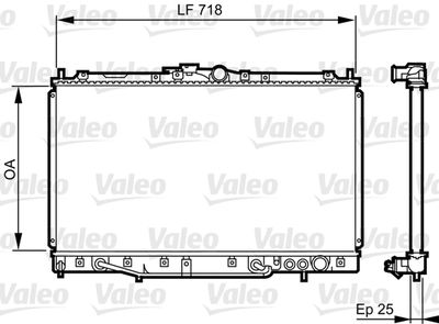 Radiator, engine cooling VALEO 731650