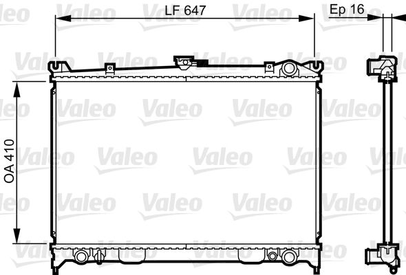 VALEO 731654 Radiator, engine cooling