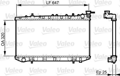 Radiator, engine cooling VALEO 731665