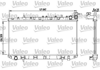 Radiator, engine cooling VALEO 731670