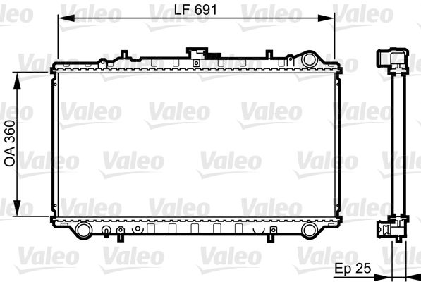 VALEO 731674 Radiator, engine cooling