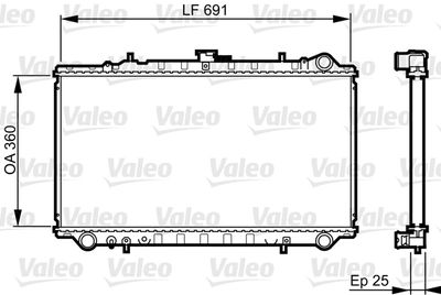 Radiator, engine cooling VALEO 731674