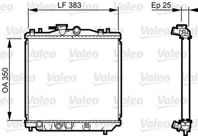 Radiator, engine cooling VALEO 731677