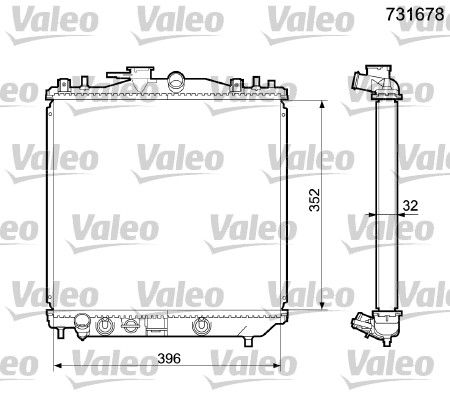 VALEO 731678 Radiator, engine cooling