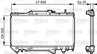 Radiator, engine cooling VALEO 731682