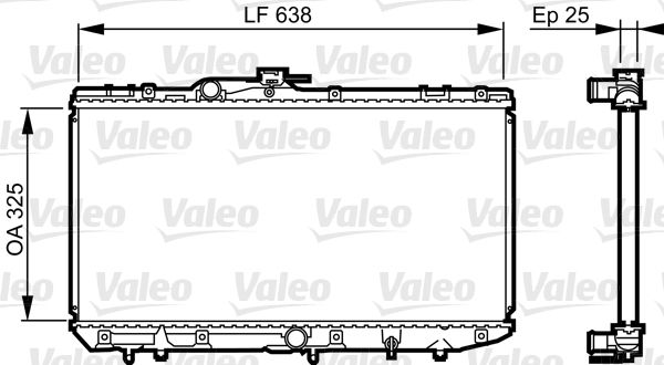 VALEO 731688 Radiator, engine cooling