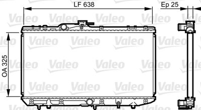 Radiator, engine cooling VALEO 731688