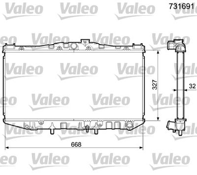 Radiator, engine cooling VALEO 731691