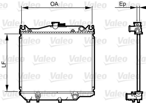 VALEO 731692 Radiator, engine cooling