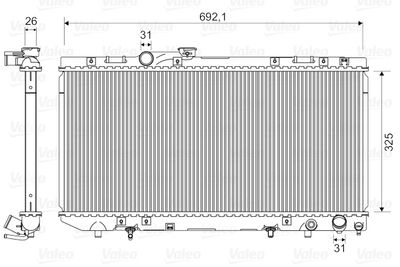 Radiator, engine cooling VALEO 731696