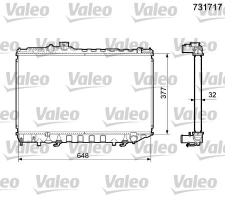 VALEO 731717 Radiator, engine cooling
