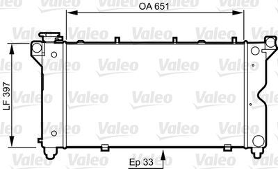 Radiator, engine cooling VALEO 731723