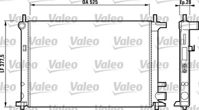 Radiator, engine cooling VALEO 731736