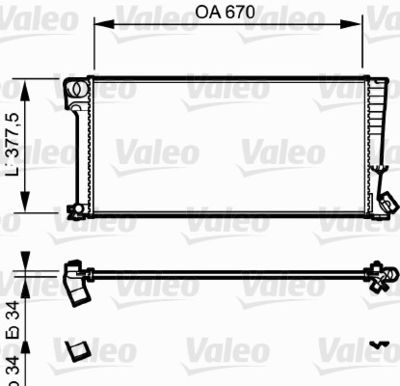 Radiator, engine cooling VALEO 731743